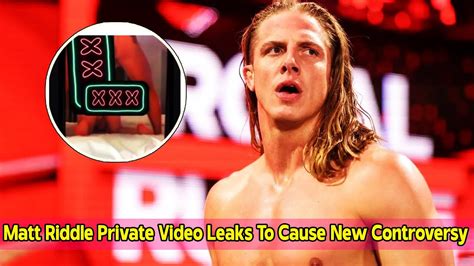 matt riddle private video|Matt Riddle posts a message for his fans after the private video leak